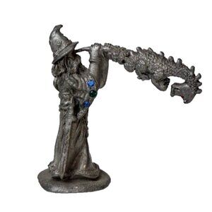 Vintage Spoontiques Pewter Wizard Warlock Sorcerer figurine Magician hmr1501